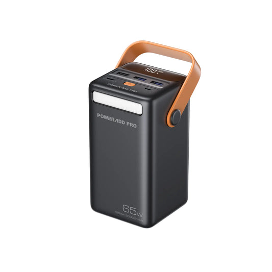 50000mAh 65W Fast Charging Power Bank – Also Offered in 72000mAh 130W Version | Features 4 Outputs, LED Light, Ideal for Travel and Camping